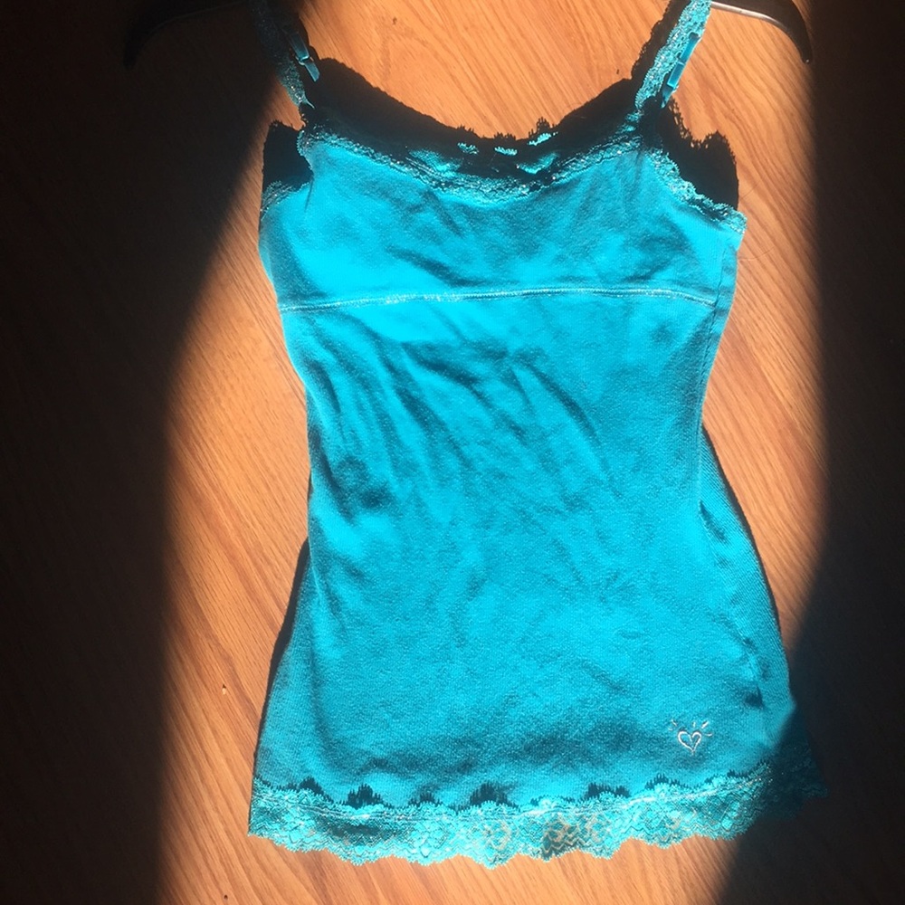 Blue Justice Lace Tank-top